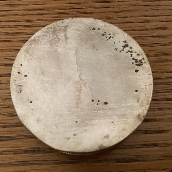 Vintage silver plated small porcelain trinket box - Picture 4 of 6